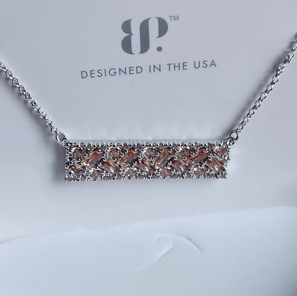 Necklace Rhodium plated